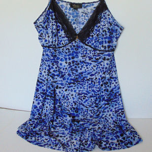 Thalia Sodi Womens Leopard Print Chemise Nightgown